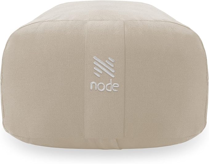 Yoga Meditation Cushion, 25" x 12" Rectangular Bolster with Organic Cotton Cover