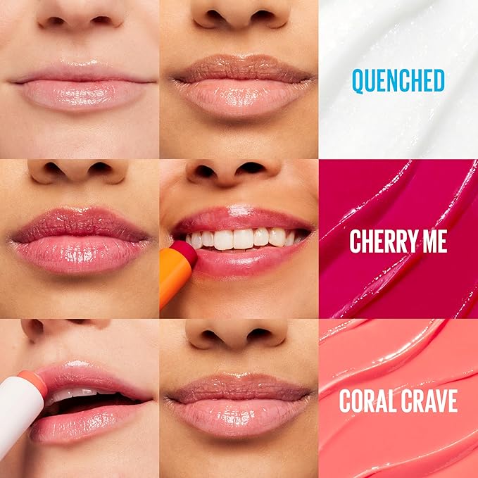 Maybelline New York Baby Lips Moisturizing Lip Balm 3-pack, Lip Care Essentials, 3 Shades