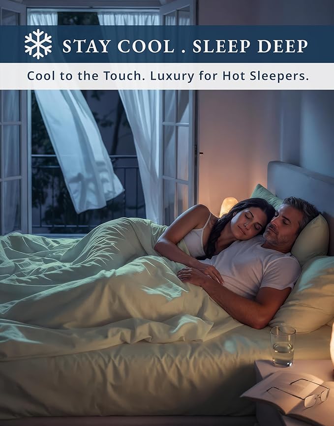 LANE LINEN 100% Egyptian Cotton Bed Sheets sábanas California King - 1000 Thread Count, Soft & Comfy Thick Bedding Sheets & Pillowcase Set, Machine Wash 15" Deep Pocket Cal King Sheet Set -Mineral