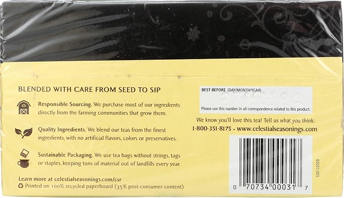 Celestial Seasonings Herbal Tea, Mandarin Orange Spice®, Caffeine Free, 20 Tea Bags, 1.9 oz (55 g)