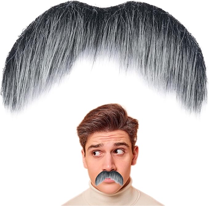 Fake Mustache for Men Classic Halloween Self Adhesive Fake Beard Novelty Stick On Fake Mustaches