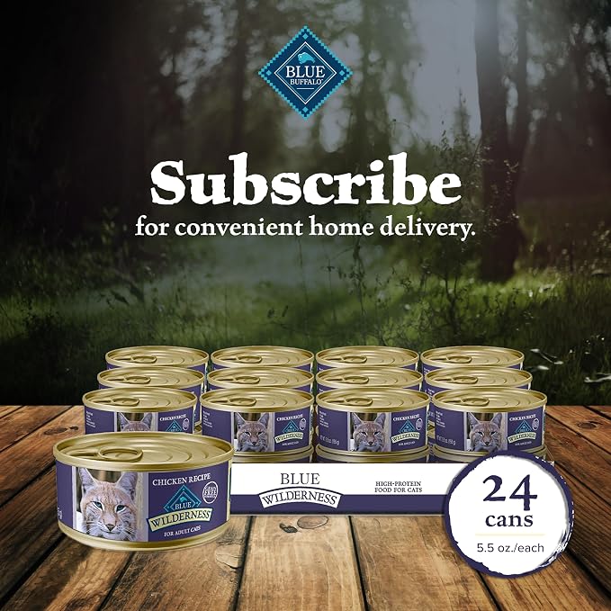 Blue Buffalo Wilderness Chicken Adult 7+ Wet Cat Food Paté, 3 oz, 24 ct | Real Chicken #1 Ingredient, High Protein & Grain-Free Recipe, Supports an Active Lifestyle