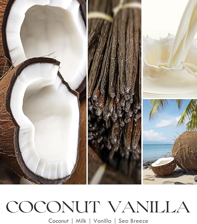 AOOVOO Coconut Vanilla Candles - 36 oz Scented Candles, Aromatherapy Candle, Soy Candle for Home Scented