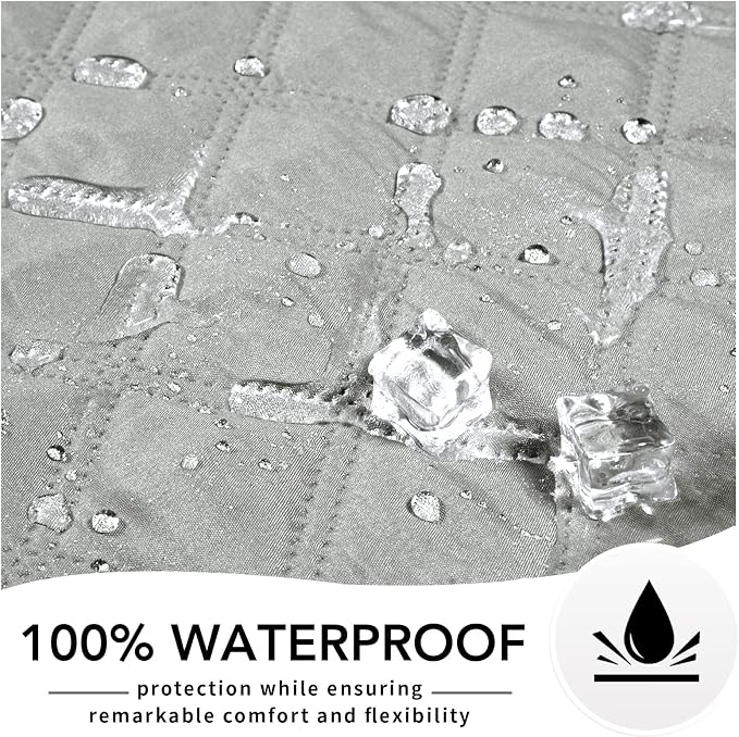 Easy-Going Waterproof Dog Bed Cover, Non-Slip Pet Blanket, 40x50in | Light Gray, Leakproof Couch Cover, Machine Washable Furniture Mattress Protector, Soft Sofa Mat For Dogs, Pet Friendly