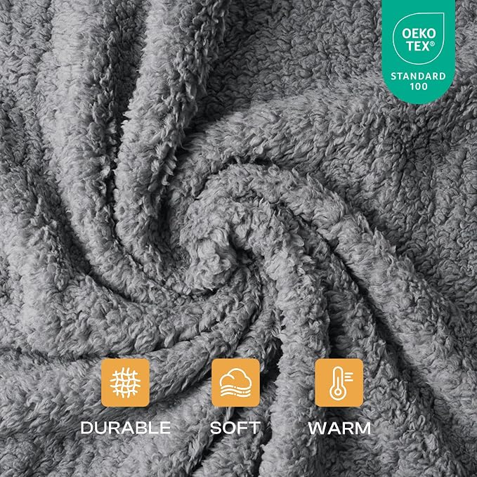 1 Pack 3 Calming Blankets Fluffy Premium Fleece Pet Blanket Soft Sherpa Throw for Dog Puppy Cat Grey Small (23" x16'') | Fluffy Throw Blanket Washeble for Crate Bed Couch Indoor. Cozy Pet Blanket, Puppy Essentials Dog gift,Grey,Small