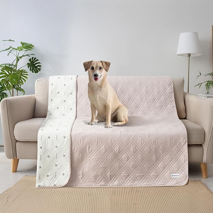 PetAmi Waterproof Couch Cover for Dog Nonslip Bed Sofa Blanket 102x82 Beige
