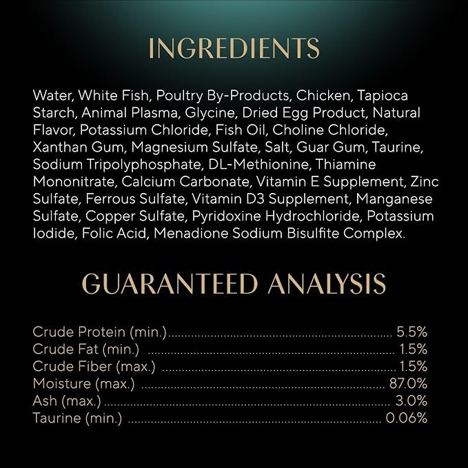 Sheba Gravy Indulgence Wet Cat Food, Whitefish Entree, 2.6 oz, 24 Count | Grain-free, 70% gravy, sustainable fish, no fillers or artificial flavors, complete & balanced, twin-pack trays