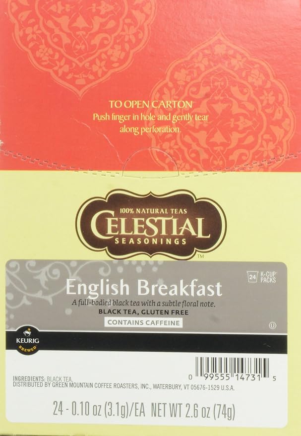 Celestial Seasonings English Breakfast Black Tea, 24 Count