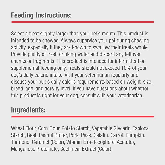 DreamBone Triple Flavor Swirlz Rawhide-Free Dog Treats, 25 Count | No Chicken Added, Daily Chew, Digests Safely and Completely, Made With Real Beef, Peanut Butter and Pork, For Adult Dogs