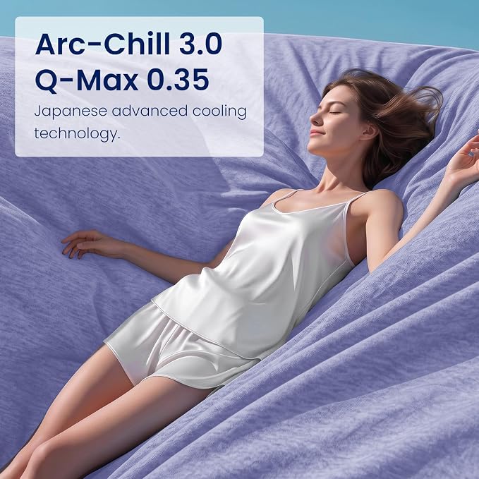 Cooling Blanket King Size 90"x108" for Hot Sleepers Summer Blanket | Absorbs Heat Cold Summer Blanket for Night Sweats & Menopause Q-Max>0.5 Lightweight Breathable Soft Double-Side Cooling