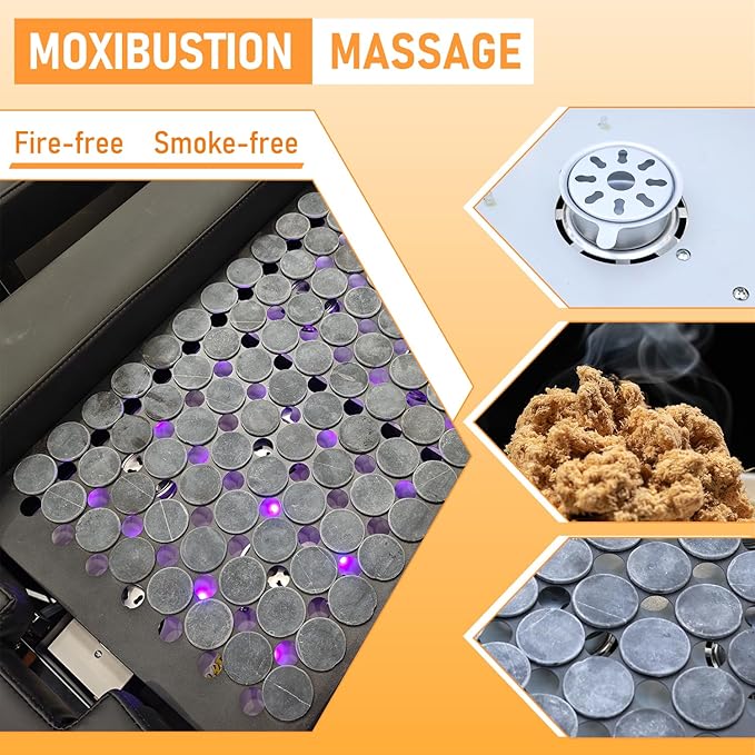 Head Spa Equipment with Footbath, Japanese Head/Feet/Back Massage Therapy Table, Moxibustion Moxa Shampoo Bed, with Foot Bath Basin, Bianstone Magnetic Therapy, for Spa Beauty Salon Barber