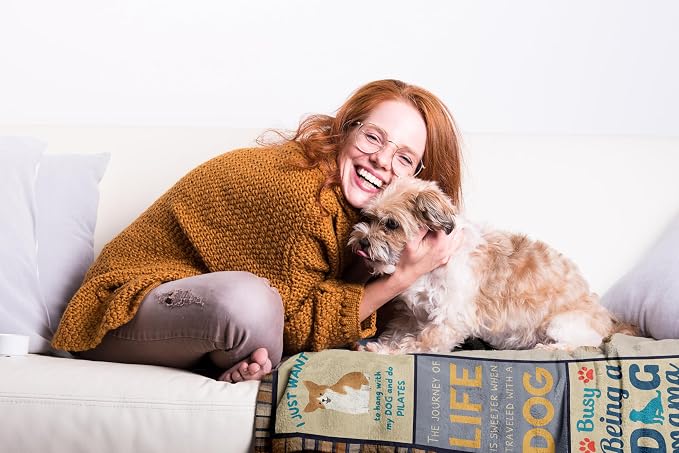 Dog Lover Gifts for Women, Dog Mom Gifts for Women Blanket 60"x80" | Dog Throw Blanket, Presents for Dogs Lovers/Mom, Presents for Dogs Owners Blanket, Doggie Blanket