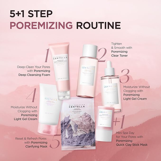 SKIN1004 Poremizing Clear Toner 7.10 fl.oz, 210ml, Korean Face Toner with Himalayan Pink Salt & Madagascar Centella, Facial Toner for Pore Care & Oil Balance, Hydrating Essence, Korean Skin Care