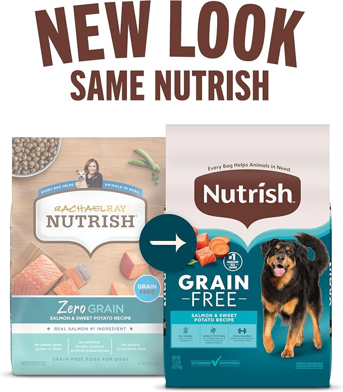 Nutrish Grain Free Salmon Dry Dog Food, 23 lb. Bag (Rachael Ray)