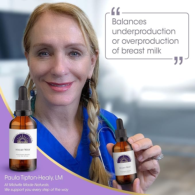 Milky Way from Midwife Made Naturals-All Natural Homeopathic Remedy Drops for Breastfeeding. Non-Toxic, Non-GMO,2 FL.OZ. Gotas Homeopaticas Para Amamantar