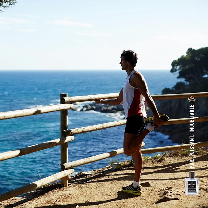 Mistral Men’s Cologne – Cedarwood Marine Eau de Parfum | Fresh & Woodsy Masculine Scent with Marine, Jasmine & Cedarwood | Cruelty-Free & Long-Lasting Perfume for Men, Made in France - 3.4 Oz