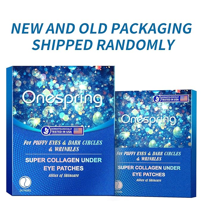 Eye Gel Pads (24 Pairs) - Under Eye Patches for Puffy Eyes, Wrinkles, Dark Circles, Natural Collagen Eye Gels, Under Eye Mask Patches for Face to Soothe Puffiness, Eye Bags