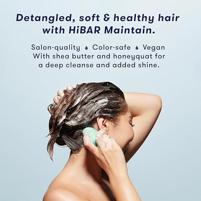 HIBAR - Clarify Solid Body Wash Bar + Maintain Shampoo Bar - Plastic, Soap and Paraben Free