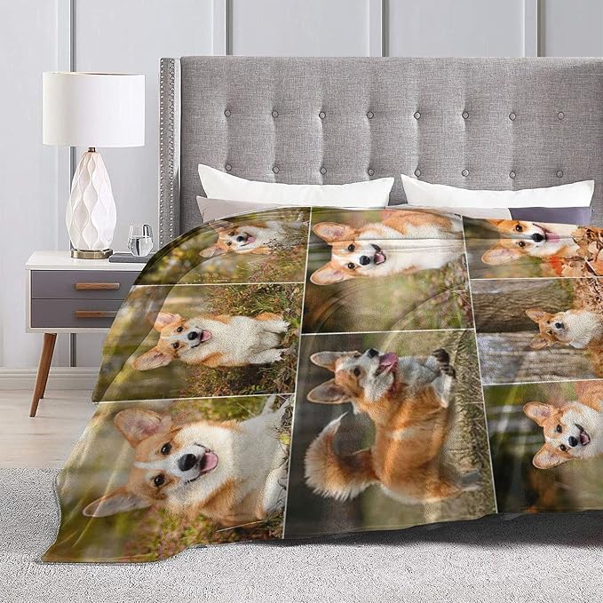 QETXVI Custom Blanket with Photos Text Customized Blanket Personalized Flannel Throw Blankets for Adult Kid Birthday Christmas Halloween Fathers Mothers Valentines Gift - 60"x 80"