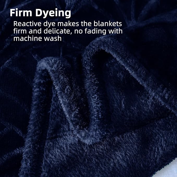 Whale Flotilla Soft Flannel Fleece Throw Blanket for Couch, Navy Blue | Cozy Lightweight Breathable Velvet Sofa Throws, Plush Fluffy Vintage Pattern Decorative Blanket for Bed, All Season, 50"x60"