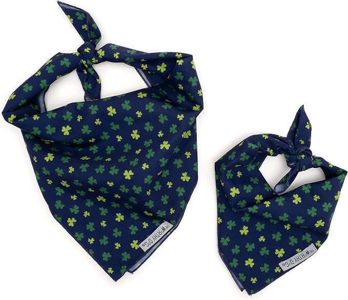 THE WORTHY DOG Icons Classic Tie-On Bandana for Dogs & Cats, Lucky