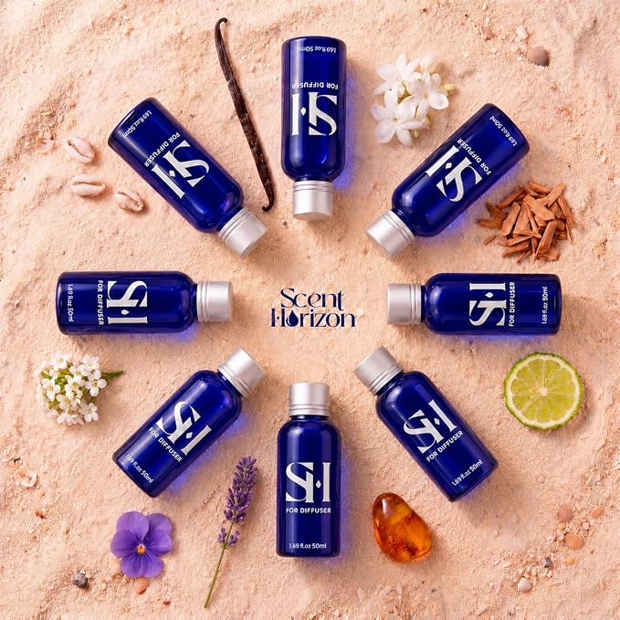 Santal ST09 Hotel Scent Diffuser Oil | 1.69 Fl oz (50 ml) - Waterless Diffuser Oil Refill & Highly Concentrated Fragrance Oil, Diffuser Oil Scents Luxury, Hotel Oil Diffuser