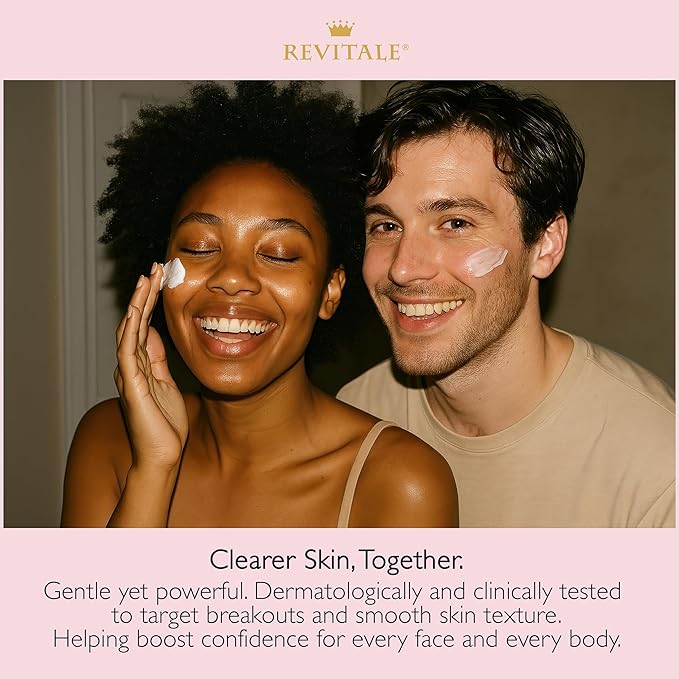REVITALE Advanced Salicylic Acid Cream for Face & Body 80g – Helps Smooth & Soften Skin Texture. For Rough, Bumpy & Blemish-Prone Skin