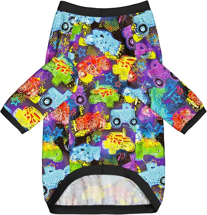 Dog T Shirts with Monster Truck Pattern Printed Pet Shirt Softable Pajamas for Large Dogs,Truck 3XL