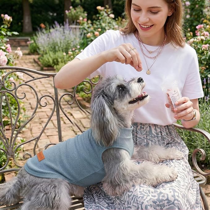3Pack Dog Shirts Lightweight Waffle Dog Shirt for Small Dogs Sleeveless Dog Shirt for Small Medium Boy Girl Dogs Cozy & Breathable Pet Vest