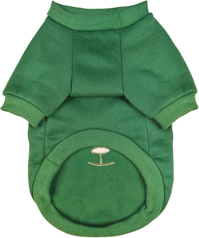 Green Cute Dog Sweater Soft Winter Clothes for Small Dogs, XL | Classic Green Knit Pullover, Fall Winter Outfit, Elastic Cuffs, Holiday Party Matching, Machine Washable Sweatshirt for Pets