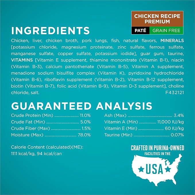 Purina ONE Grain Free,Natural Pate Wet Cat Food Variety Pack,Beef,Chicken and Ocean Whitefish Recipes - 3 oz. Pull-Top Cans,(Pack of 48)