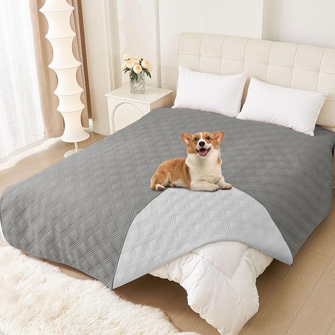 Waterproof Reversible Dog Blanket, Soft Couch Cover for Dogs Washable | Dual-Sided Waterproof Pet Bed Blanket, Resist Stains Spills & Pet Hair, Practical Furniture Protector For Pets, Size 82"x102"