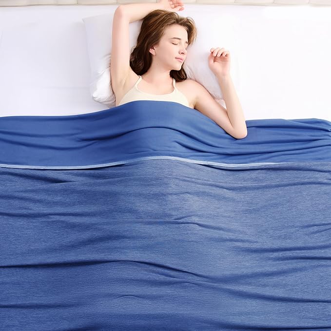 Cooling Blanket Queen Size 90"x90" for Hot Sleepers Summer Blanket | Absorbs Heat Cold Summer Blanket for Night Sweats & Menopause Q-Max>0.5 Lightweight Breathable Soft Double-Side Cooling