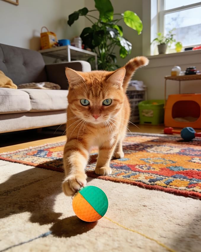 PET SHOW 20 Pack Cat Toys Sponge Balls 1.57inch for Indoor Cats Kitten