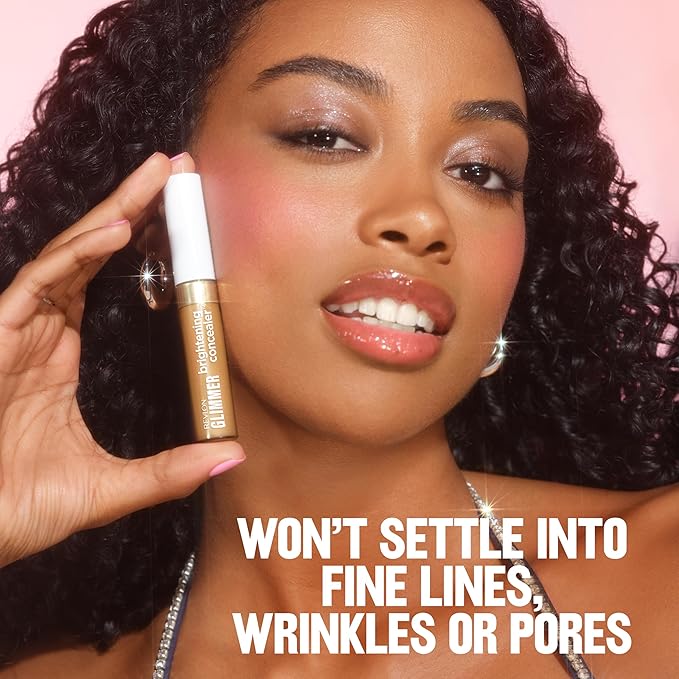 Revlon Glimmer Brightening Concealer, Liquid Under Eye Makeup, Made with Caffeine, Vitamin C, & Stevioside, 125, 0.3 fl oz