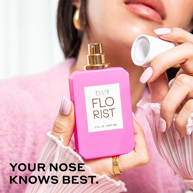 Ellis Brooklyn FLORIST Eau de Parfum, Travel Sized Floral Perfume for Women with Italian Bergamot, Tuberose & Cedarwood, Vegan, Cruelty-Free, Sustainable Ingredients – 10ml/0.33 fl oz
