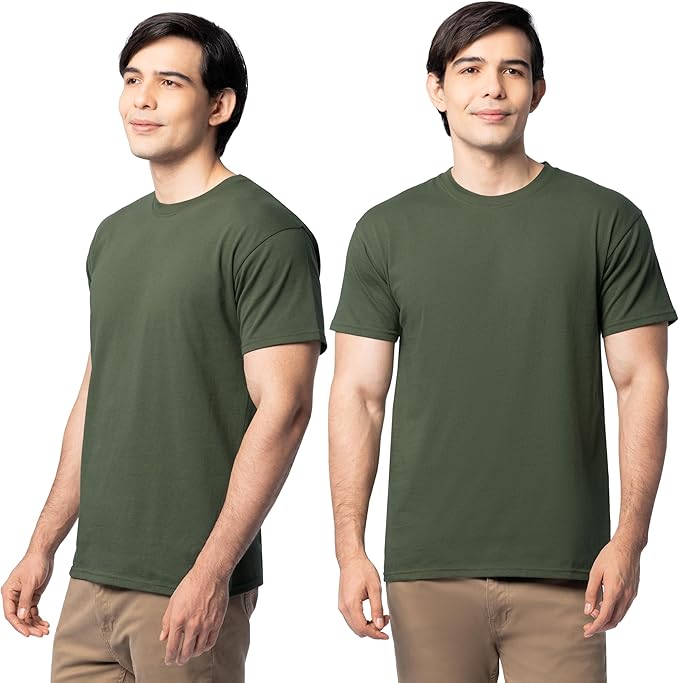 Fruit of the Loom Men's Eversoft Cotton Odor Control & Breathable Moisture Wicking T-Shirts