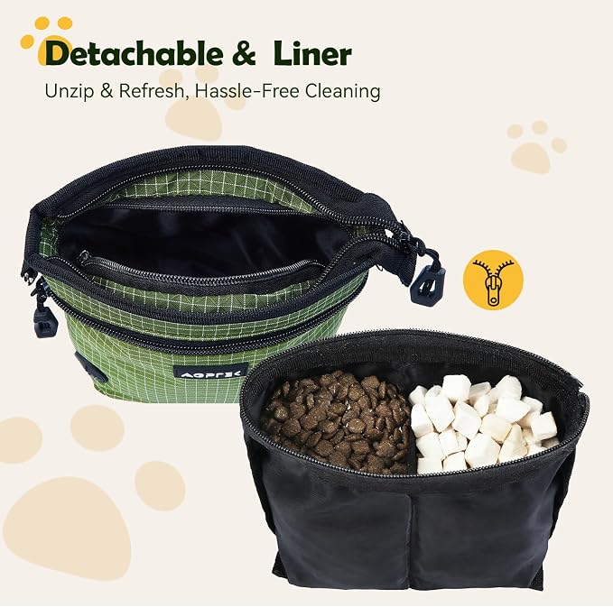 AGPTEK Dog Training Treat Pouch, Magnetic Dog Walking Pouch