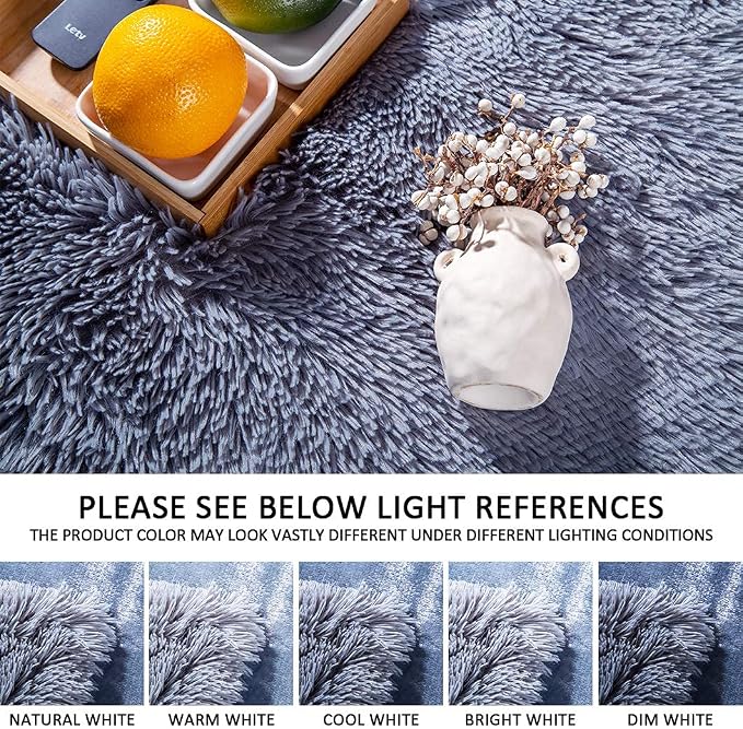YUSOKI Long Faux Fur Twin Size Blanket, Gray, 60" x 80" | Ultra Soft, Lightweight for All Season Use, stays fluffy after repeated washes, Perfect Gifts, Machine Washable