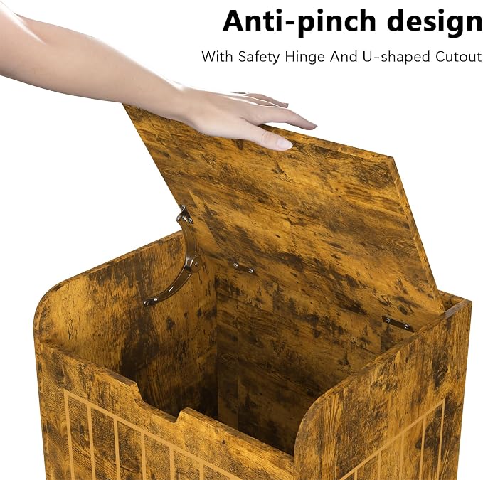 Aenuert Storage Chests, Small Cube Organizer Box,Wooden Entryway Storage (Brown, Without Handles)