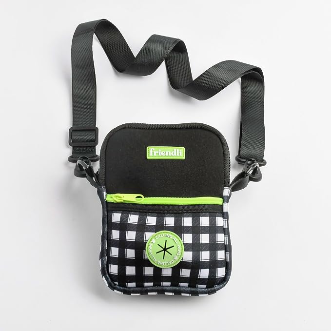 Neoprene Dog Treat Pouch – Compact Shoulder Bag with Food Storage, Waste Bag Dispenser, Durable, Lightweight, Easy Access, Adjustable Strap, Ideal for Walks & Training Sessions