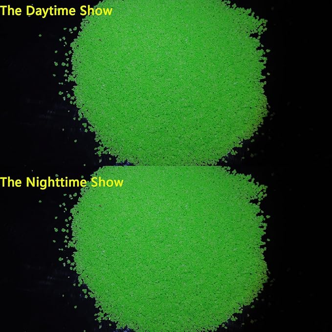 TWINKLING Glow in The Dark Crushed Glass, Broken Glass Glitter, Glow in The Dark Stones Gems Chips for DIY Resin Art Epoxy Crafts, Nail Art, Jewelry Making, Geode Painting, 0.85mm(100g) (Green)