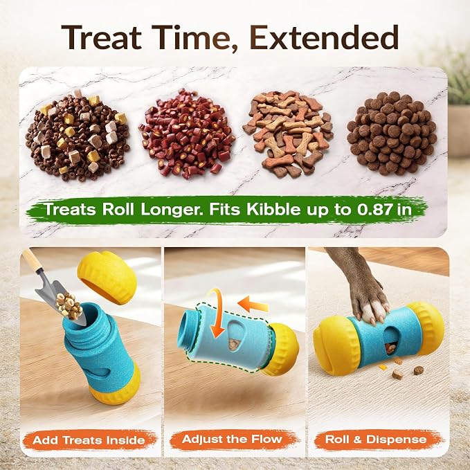 Dog Treat Dispensing Puzzle Toys Frozen Food Holder Slow Feeder