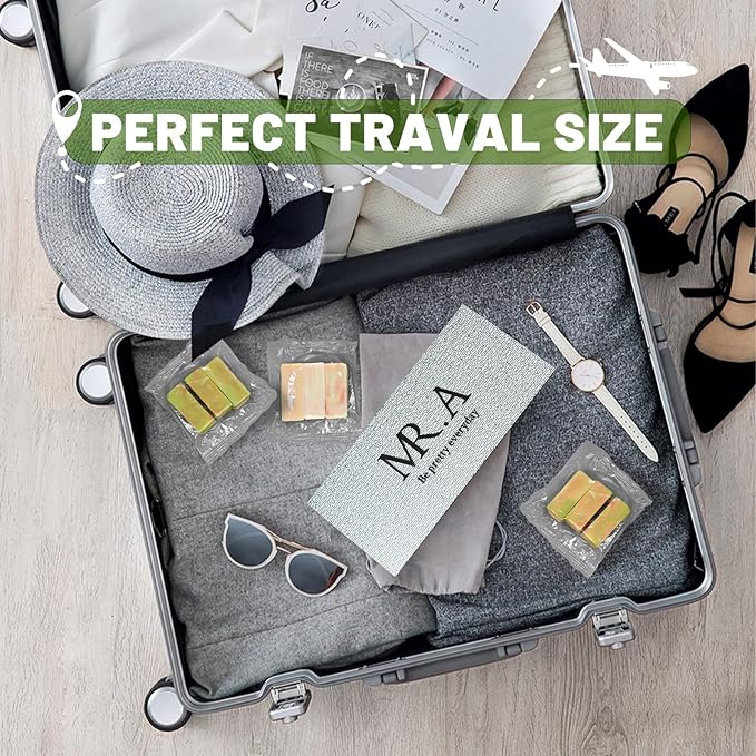 23pcs Handmade Travel Soap, Mini Olive Hand Soap Individually Wrapped, Body Bath Gentle Bars Men Women, Travel Size Toiletries for Homeless and Hotel, Essentials Wash for Guest Bathroom