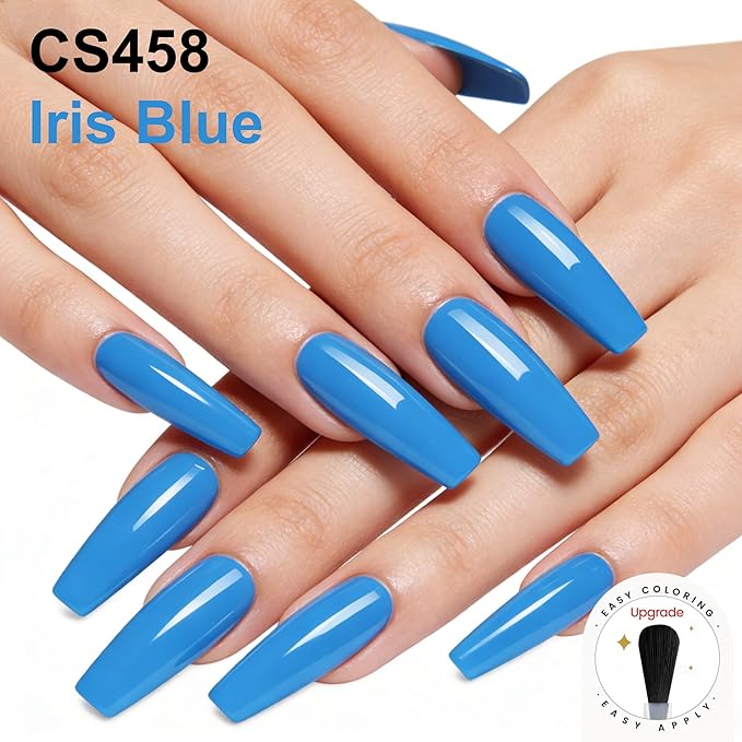 YTD Likomey Iris Blue Gel Nail Polish,15ml Salon Home DIY Manicure and Pedicure Fall Winter UV Color Varnish,CS458