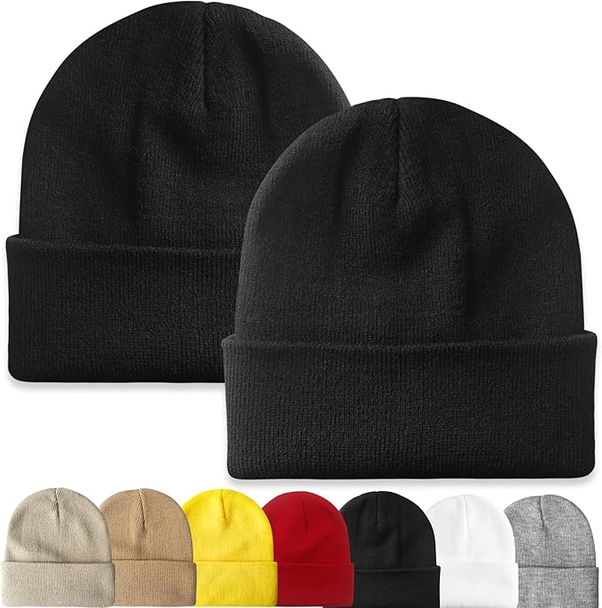 PFFY Unisex Beanie Hats for Men Women Knit Winter Beanies