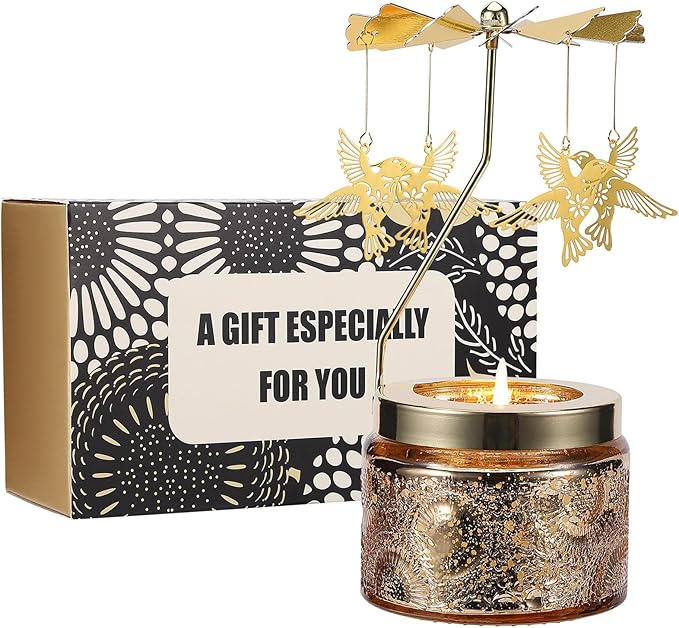 Hummingbird Rotating Candle, Gifts for Women Mom Daughter Sister Wife | Birthday Gifts for Women Friendship, Unique Scented Candle Gift for Christmas Anniversary Mothers Day