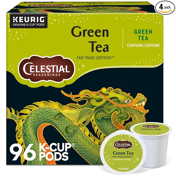 Celestial Seasonings Green Tea, Single-Serve Keurig K-Cup Pods, 96 Count
