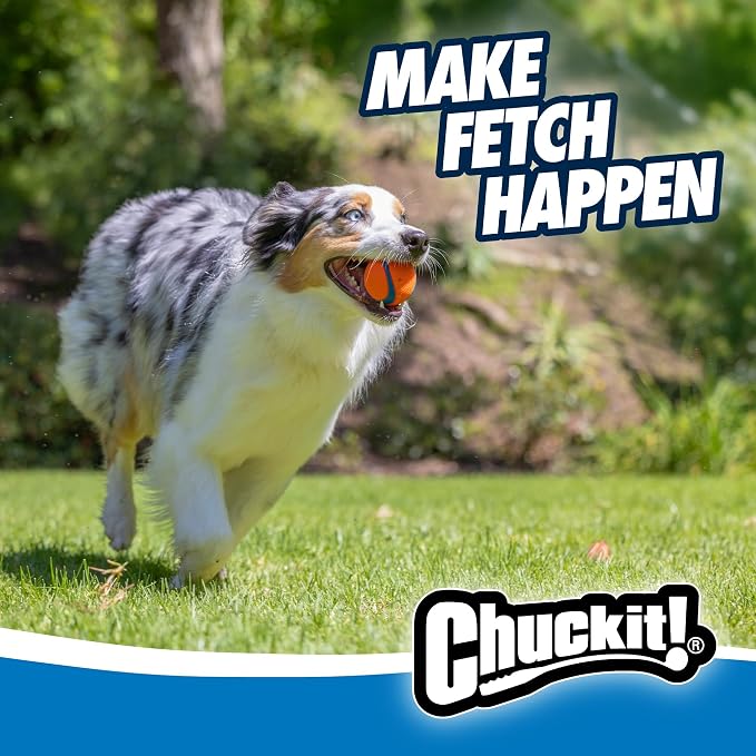 Chuckit! Ultra Ball Dog Toy - Medium Bouncy Fetch Balls for Dogs 20-60 lbs - Made from Durable Rubber - Floating Water Pet Toys - Size Medium - 2.5-inch Diameter -,2 Count (Pack of 3)