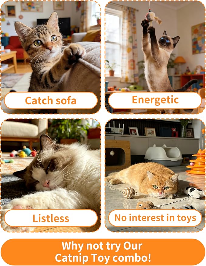 PET SHOW 20 Pack Cat Toys Sponge Balls 1.57inch for Indoor Cats Kitten